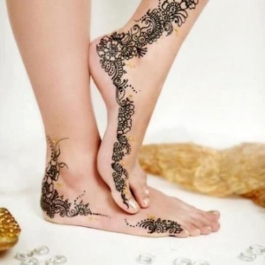 Henna Stickers2 Legs And 2 Hands Temporary Tattoo KitMehndi Designswith  one dark brown cone Buy Online at Best Price in UAE  Amazonae